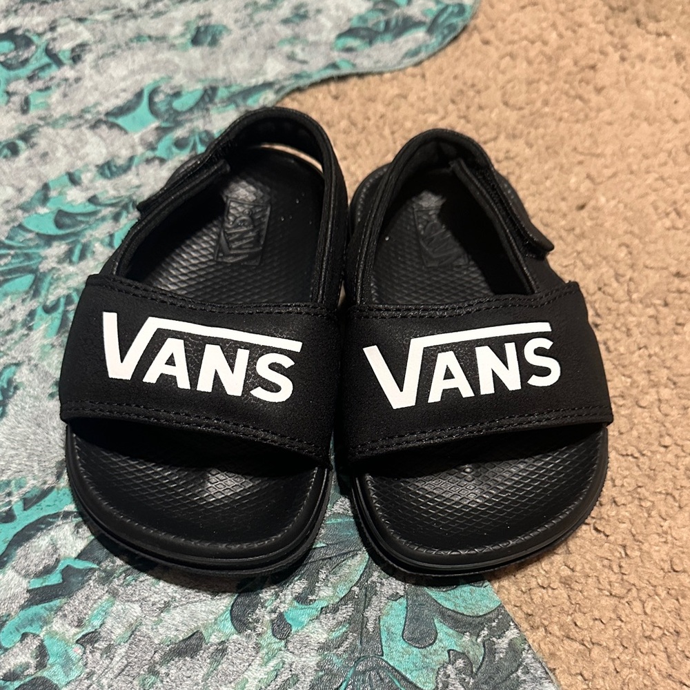 Vans Kids Black Slide Sandals